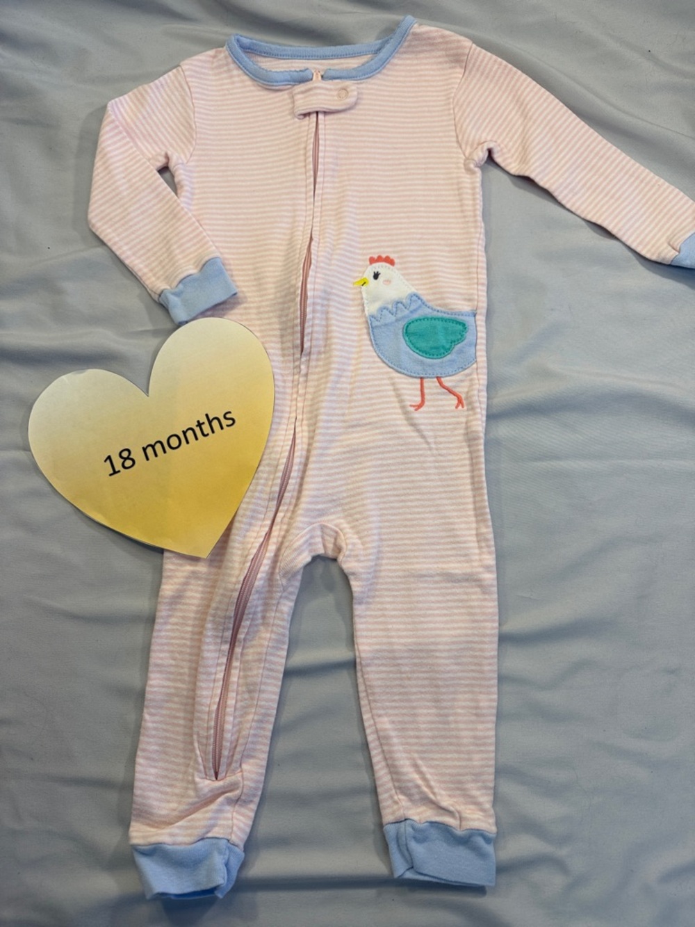 Carter's - Pink and Blue Striped Baby Onesie Sleeper
